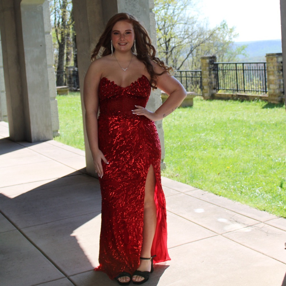 Stunning Red Sequin Gown